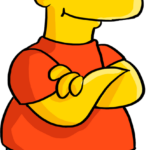 A vibrant, finished illustration of Bart Simpson, perfect for inspiring young artists.
