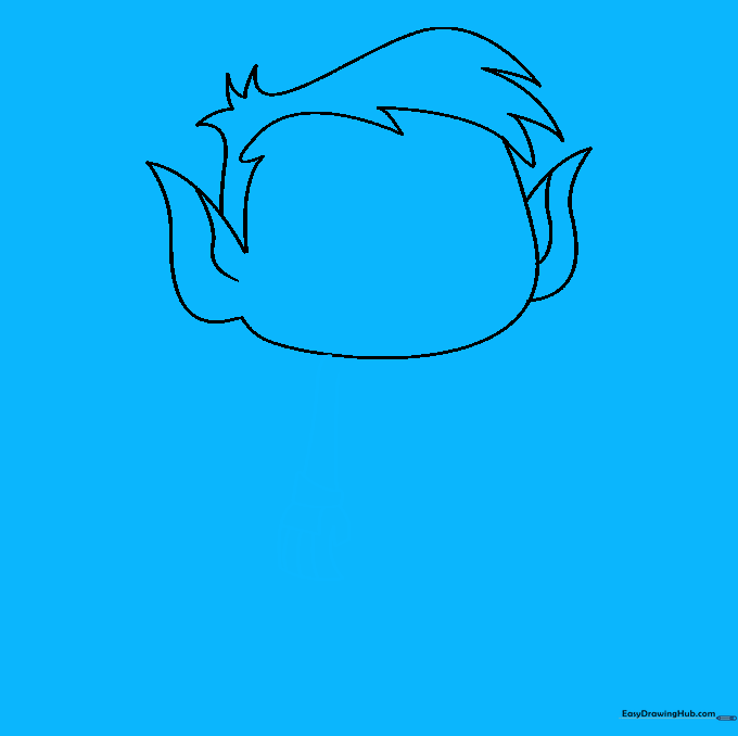 Drawing of Beast Boy's arm and hand wearing a glove.