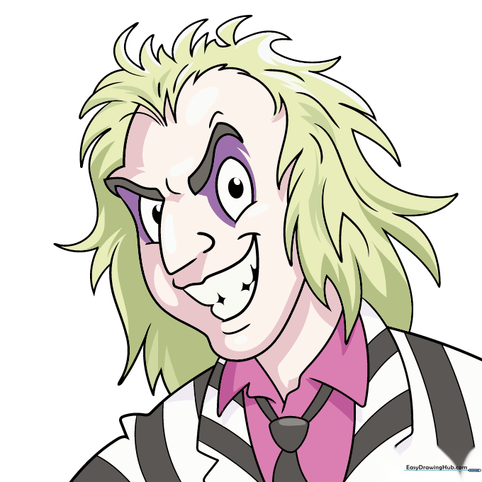 Fully colored Beetlejuice character illustration.