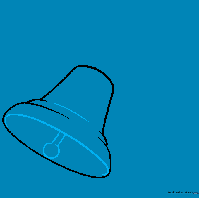 Drawing the clapper circle inside the bell and a horizontal detail line
