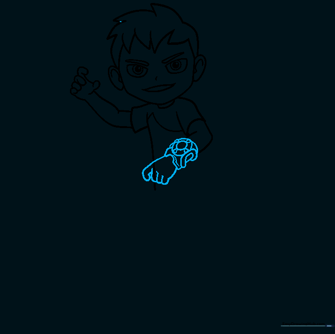 Adding the Omnitrix device to Ben 10's wrist