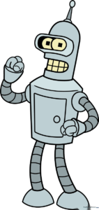 Full-color, high-resolution drawing of Bender from Futurama.