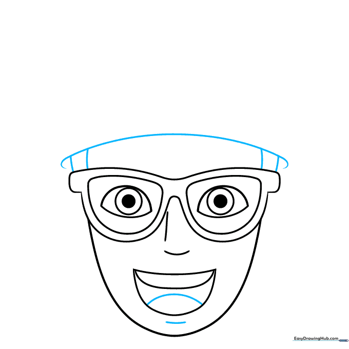 Adding tongue detail and the start of the hat brim.