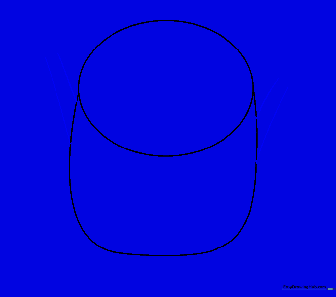 Two parallel lines extending from the body to form the Minion's arms.