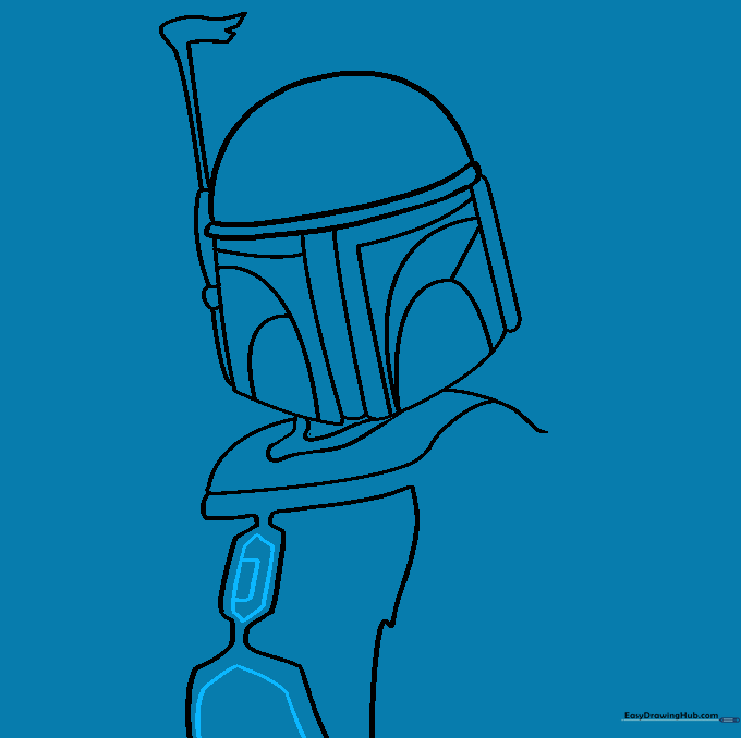 Adding hexagonal details to the chest armor plates.