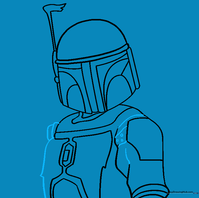 Adding rivet details to the shoulder armor.