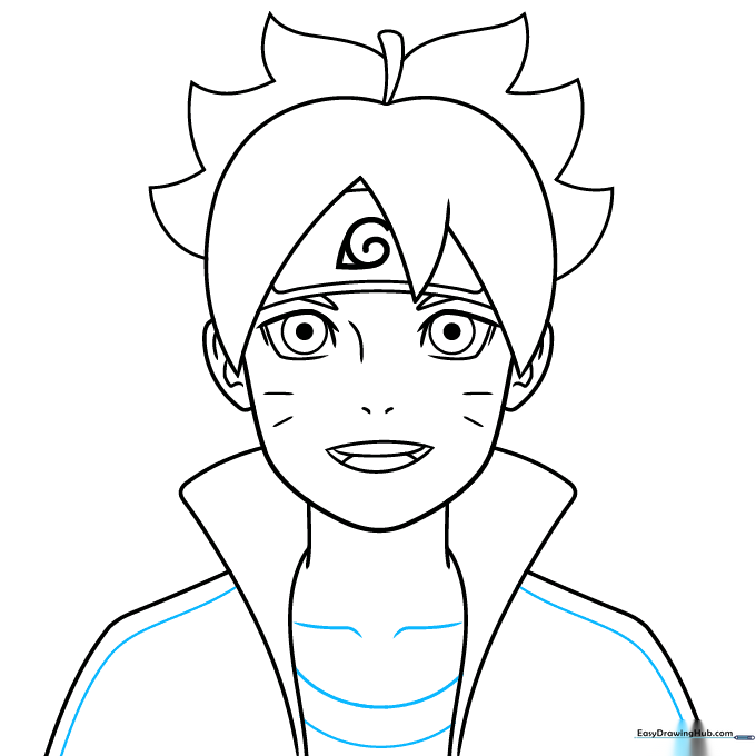 Adding collarbone details and shirt layers to the drawing.