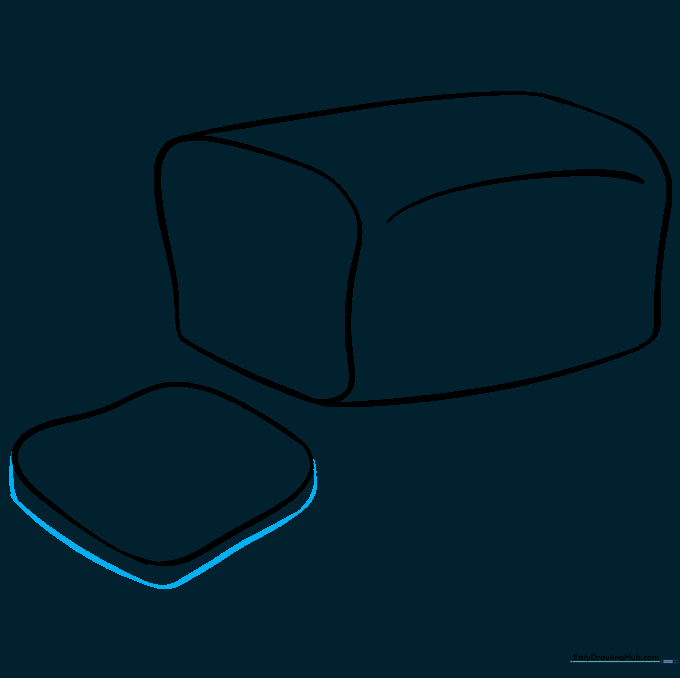 A curved line drawn inside the slice shape to delineate the crust area.