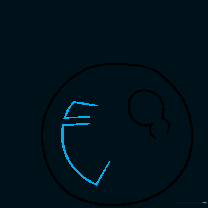 Close-up of a bubble showing additional geometric highlight lines for a realistic glossy effect.