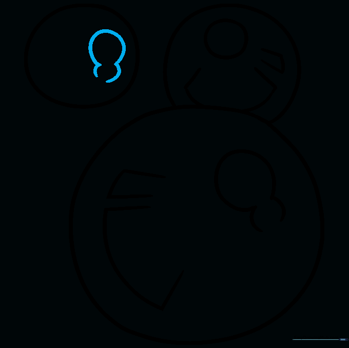 Third bubble with internal curved lines added for surface detail.
