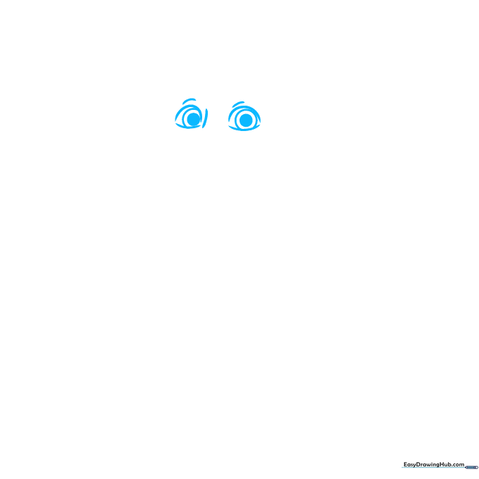 Close-up pencil sketch of Camilo's eyes showing circular pupils and curved eyelids.