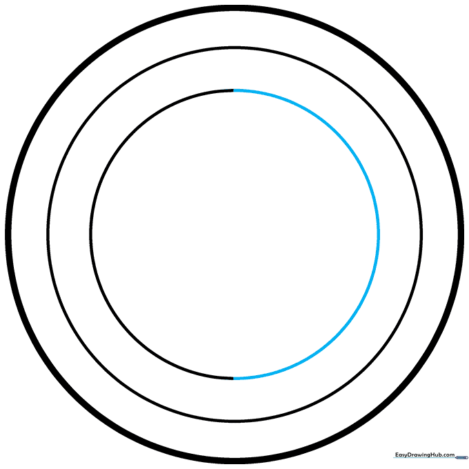 Completed second inner ring for the shield design.