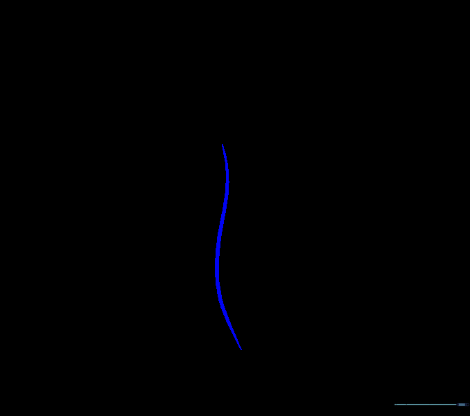 A single light, wavy pencil line representing the main flower stem.