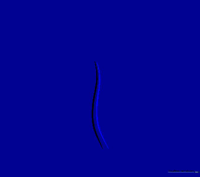 A second wavy line drawn parallel to the first to form a solid stem.