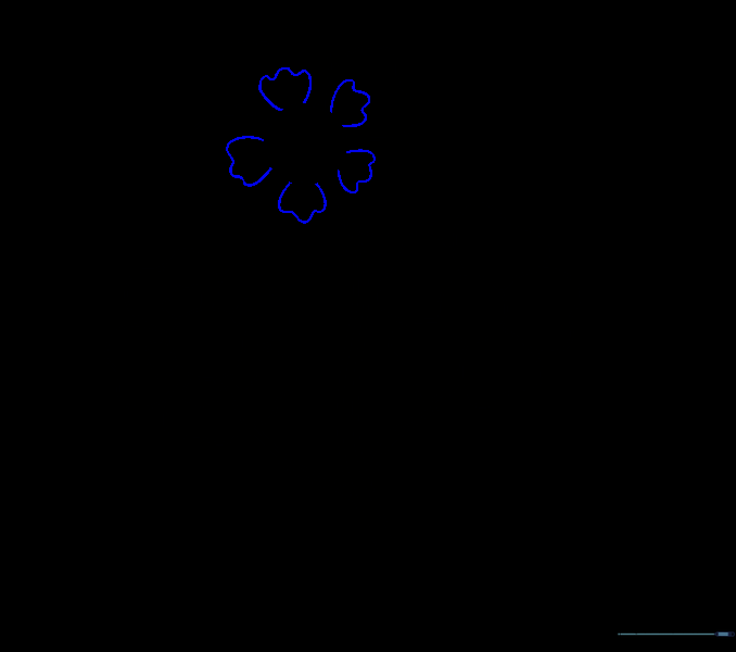 Adding interior texture lines to the center flower petals.