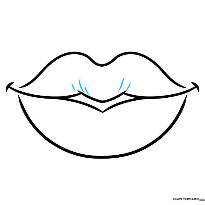 Adding small, vertical detail lines to the upper lip for texture.