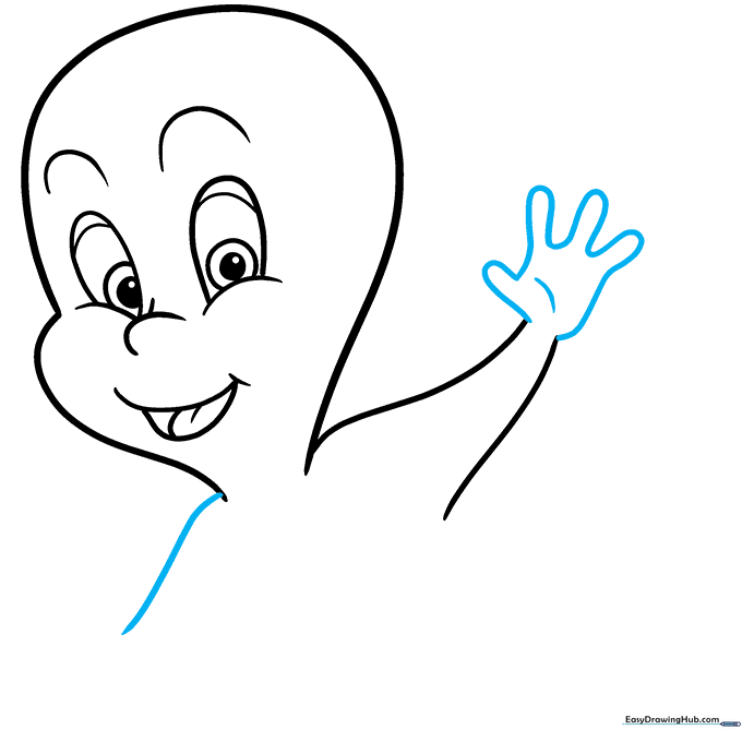 Casper's second arm and hand added to the drawing.