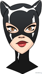 A finished, high-quality illustration of Catwoman used as the featured tutorial image.