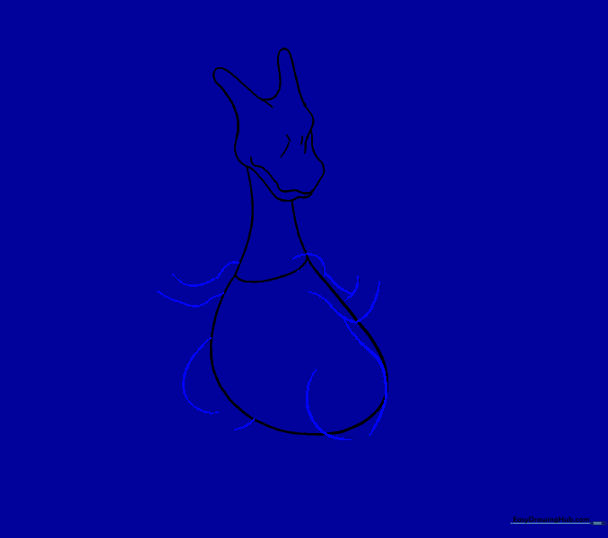 Simple curved lines added to the body shape to outline the arms and legs.