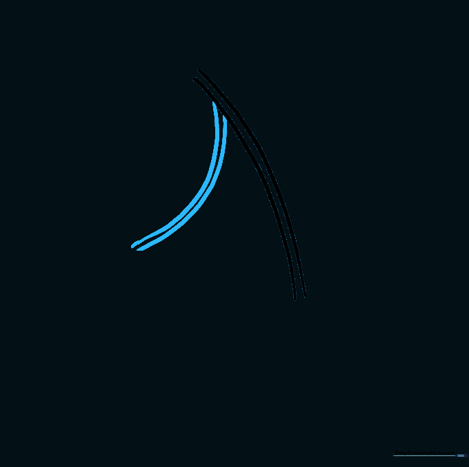 Two sets of curved lines forming a V-shape for the cherry stems.