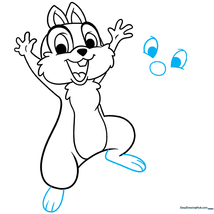 Beginning the facial sketch for the second character, Chip.