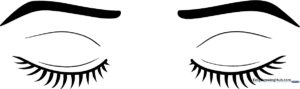 A collection of different closed eye styles, perfect for character design practice.