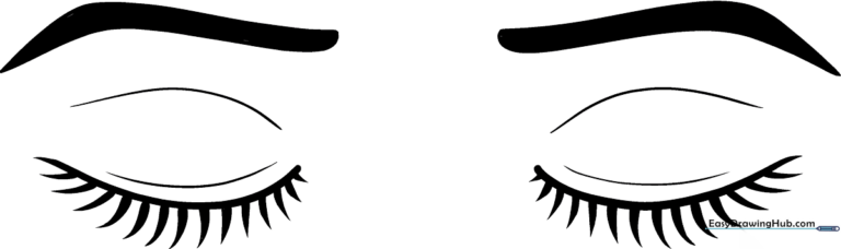 A collection of different closed eye styles, perfect for character design practice.
