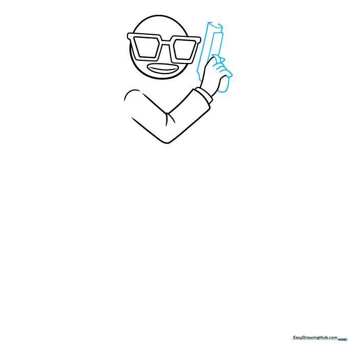 Adding the fingers and the basic cylindrical shape for the pistol.