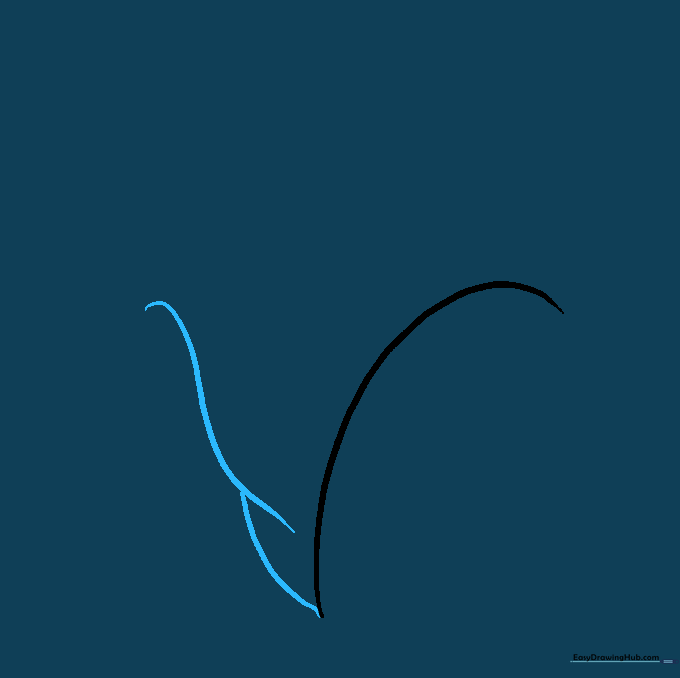 Two overlapping curved lines creating the second husk leaf on the right.