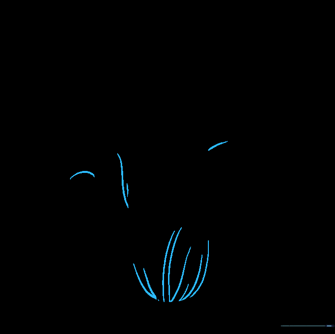 Detailed husk leaves with added curved lines for texture and depth.