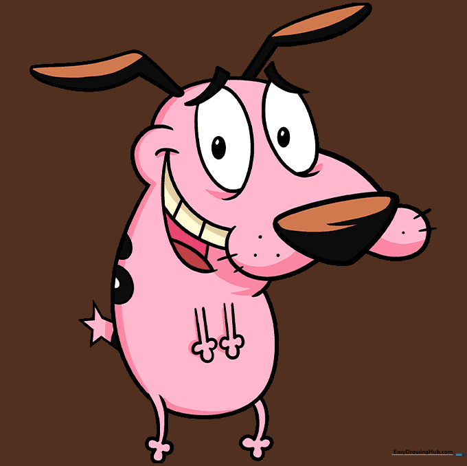 The final colored illustration of Courage the Cowardly Dog.