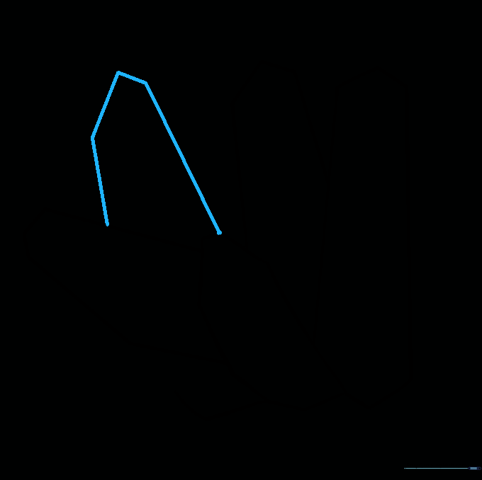 An additional crystal shape drawn behind the main cluster to add volume.