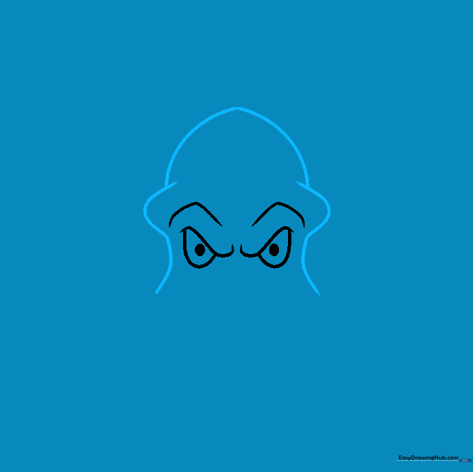 Outline of Cthulhu's dome-shaped head with small bumps for ears.