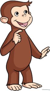 A colorful, finished illustration of Curious George smiling, used as the featured guide image.