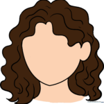 A colorful, finished illustration of a character with beautiful curly hair, showcasing the final result of the tutorial.