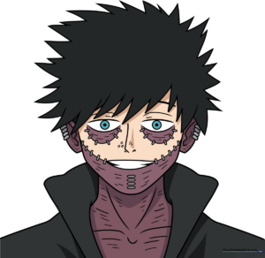 High-quality finished illustration of Dabi from My Hero Academia.