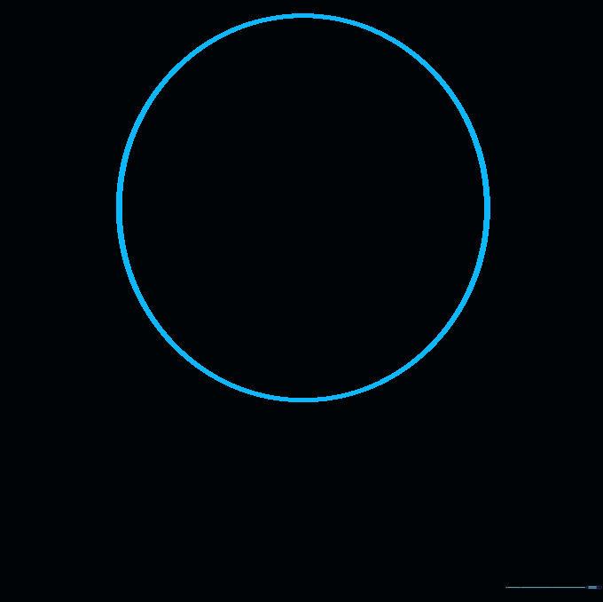 A light pencil sketch of a circle representing the basic shape of Darth Maul's head.