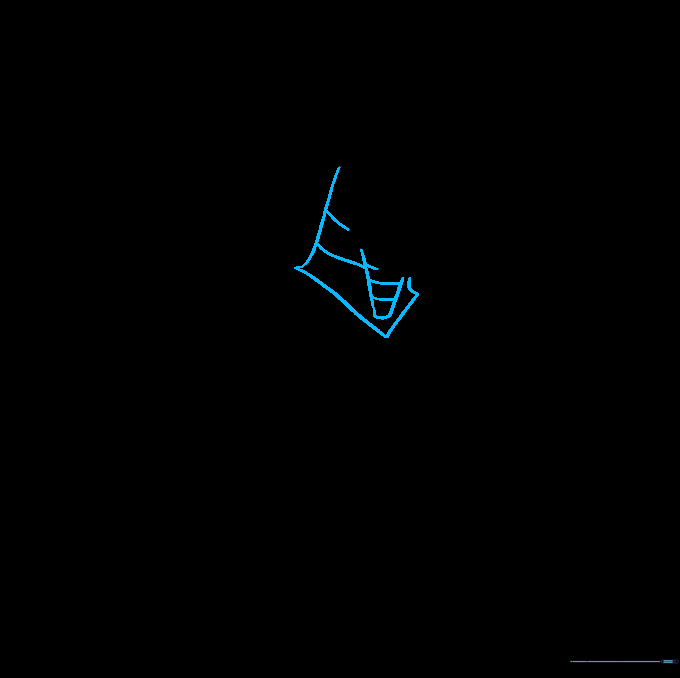 Drawing the neck and collar area with a V-shaped neckline and armor base.