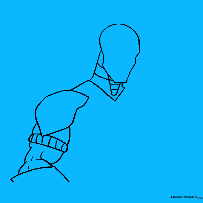 Drawing the tactical bandolier across the chest area.