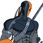 A high-quality, finished illustration of Deathstroke in his tactical gear.
