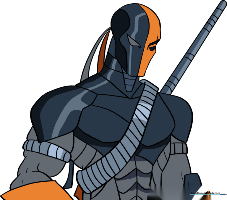 A high-quality, finished illustration of Deathstroke in his tactical gear.