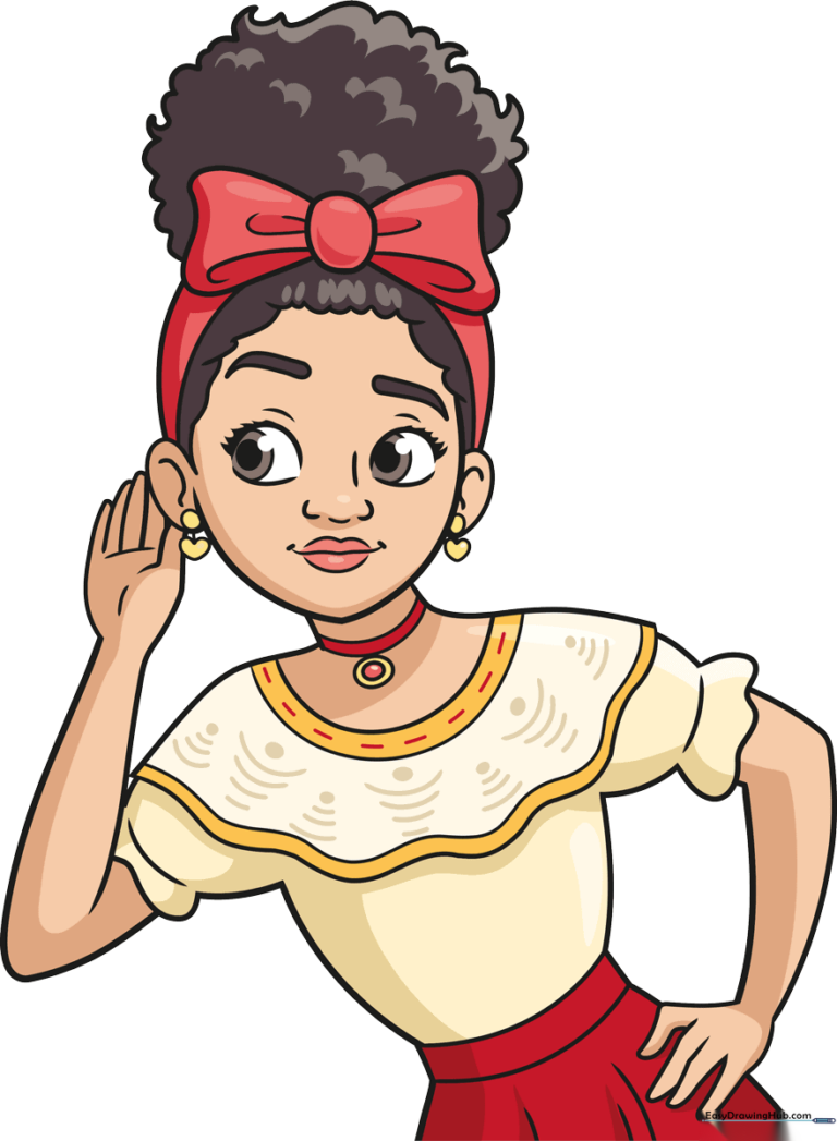 Full-color illustration of Dolores from Encanto.