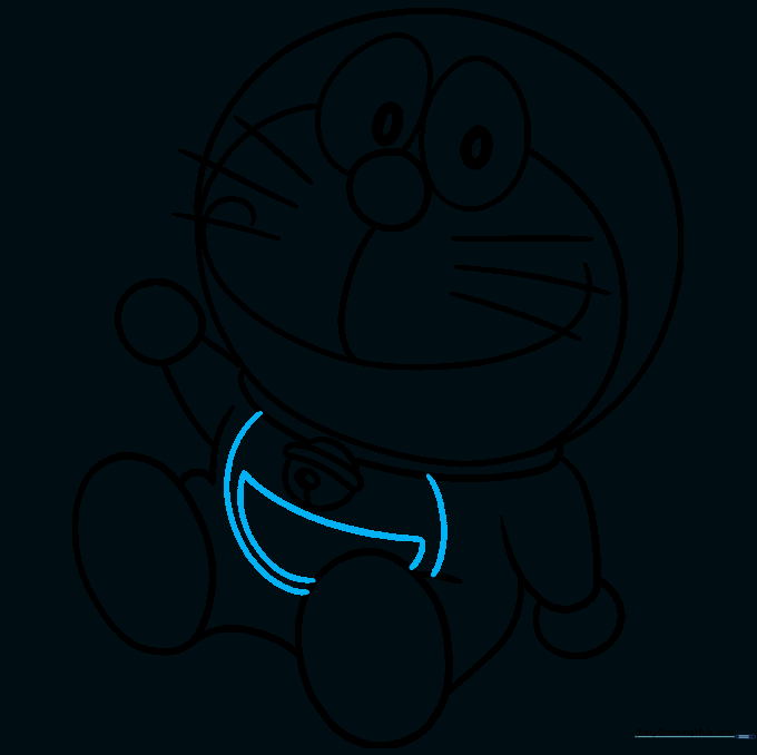 Adding the stomach pocket and cleaning up the sketch lines.
