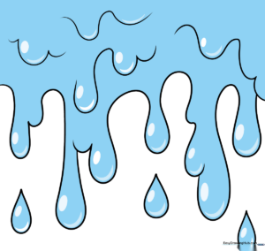 A vibrant, finished illustration of colorful liquid drips.
