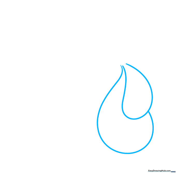 Two overlapping teardrop shapes sketched in light pencil to form the base of an earring pendant.