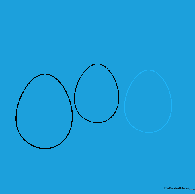 Three overlapping oval shapes arranged in a cluster.