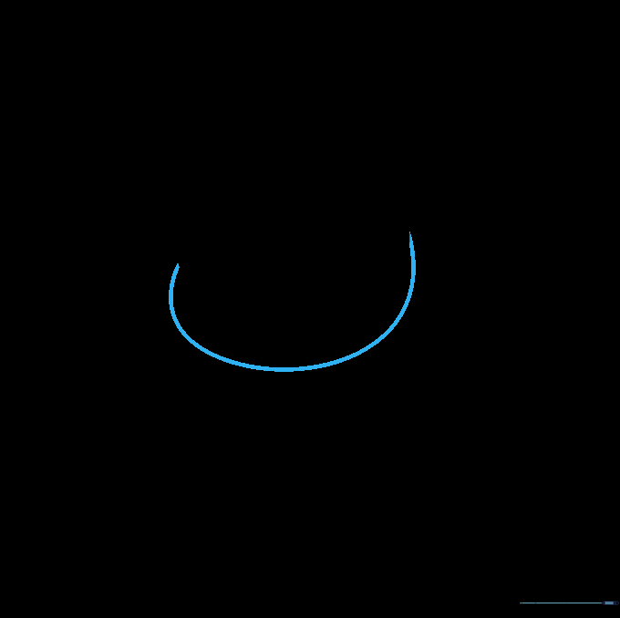 Adding a curved jawline to the bottom of the head circle.