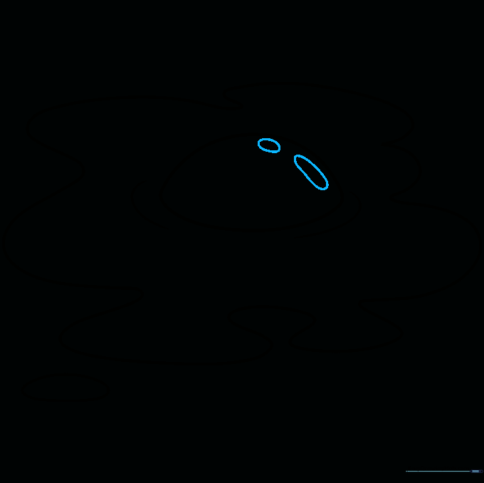 Adding two small oval highlights inside the yolk for a shiny effect.
