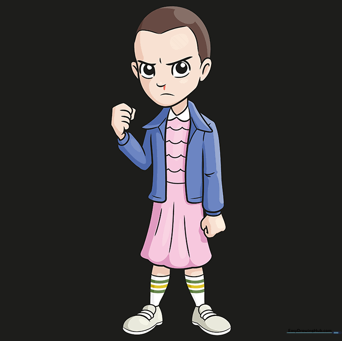 Final colored version of the Eleven drawing.