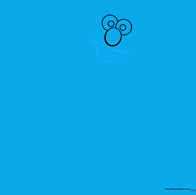 Elmo's face outline with a wide, friendly smile added.